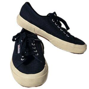 Superga Shoes Women's Size 39 US 8 Navy Blue Canvas Low Top Sneakers